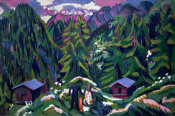 Ernst Ludwig Kirchner - Mountain Landscape from Clavadel, 1925-26