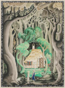 Kay Nielsen - They saw the cottage was made of bread and cakes (from Hansel and Gretel), 1924