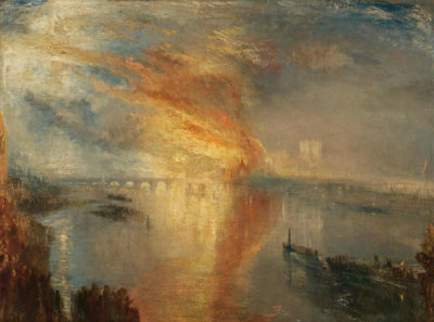 Joseph Mallord William Turner - The Burning of the Houses of Lords and Commons, 16 October, 1834, 1835