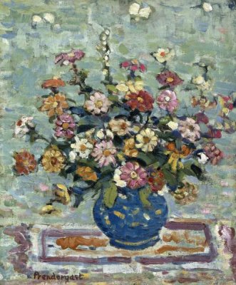 Maurice Brazil Prendergast - Flowers in a Blue Vase, about 1910-13