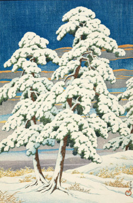Kawase Hasui - Pines in Clear Weather after Snow (Matsu no yukibare), 1929