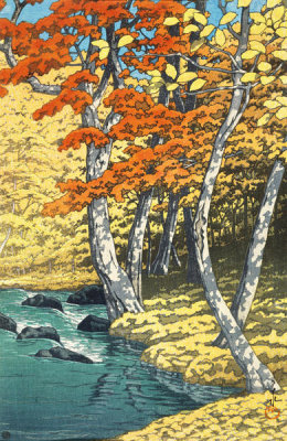 Kawase Hasui - Autumn at Oirase (Oirase no aki), 1933
