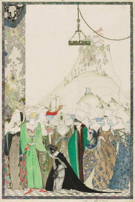 Kay Nielsen - How Joan the Maid, clad in page's dress, had an audience of the Dauphin Charles, 1914