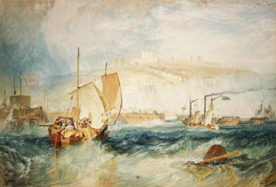 Joseph Mallord William Turner - Dover Castle from the Sea (for Marine Views), 1822