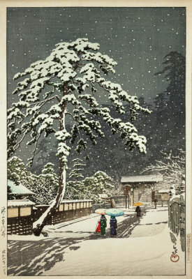 Kawase Hasui - Honmon-ji Temple in Ikegami, 1931